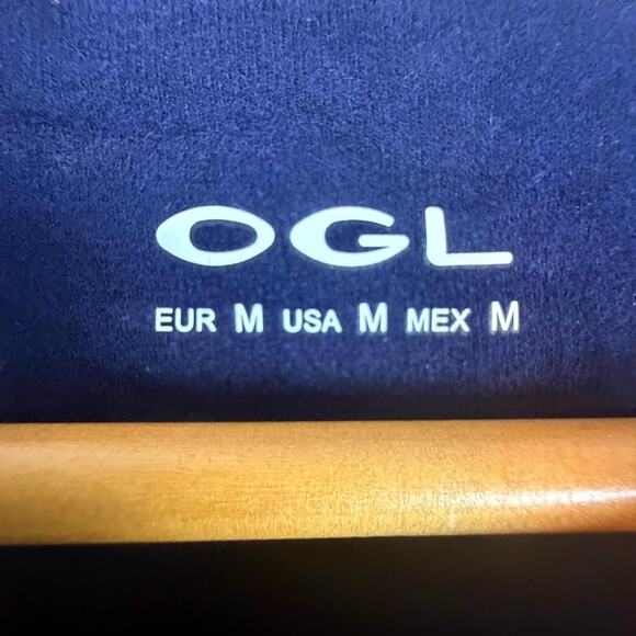 OGL Move Eco Mousse Tucks Brami Top Womens Medium Navy Blue Ruched Built in Bra - Picture 3 of 8